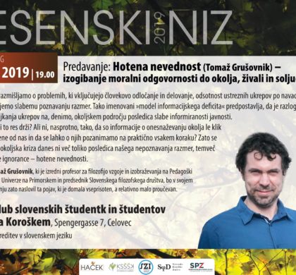 Predavanje: Hotena nevednost (Tomaž Grušovnik)