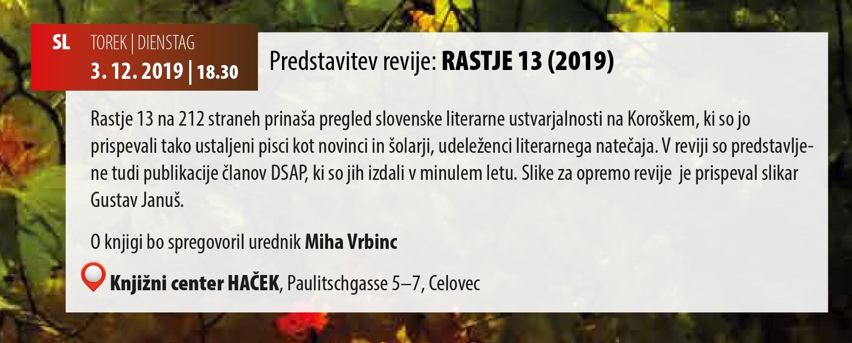 Rastje 13 (Uredil: Miha Vrbinc, izdala DSPA & SPZ, založil JSKD)