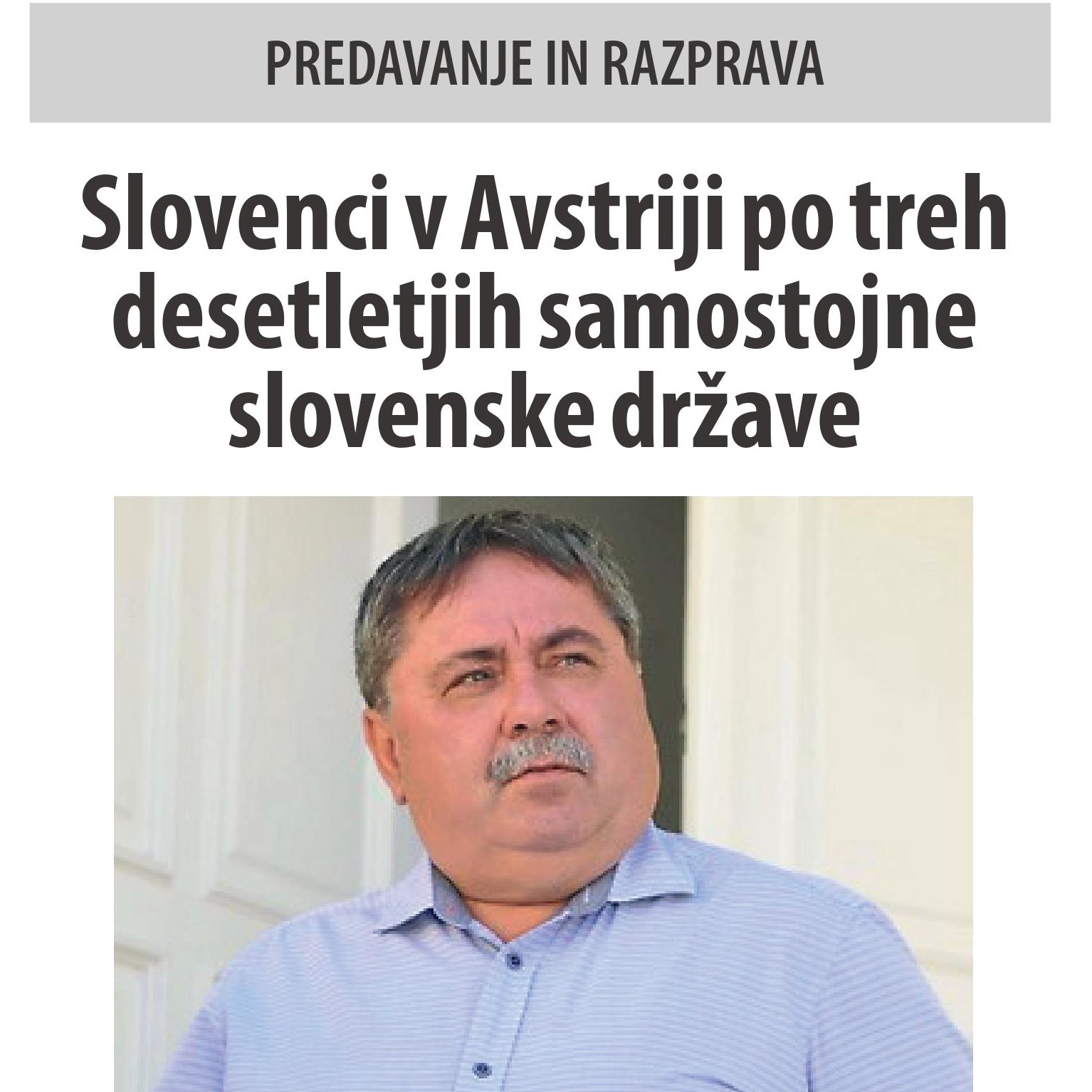 Predavanje in razprava: Slovenci v Avstriji po treh desetletjih samostojne slovenske države